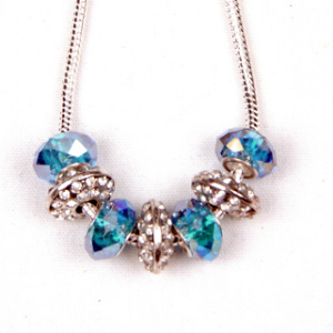 Aqua Bling Bead Necklace