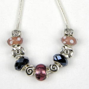 Twilight Treasure Charm Bead Necklace